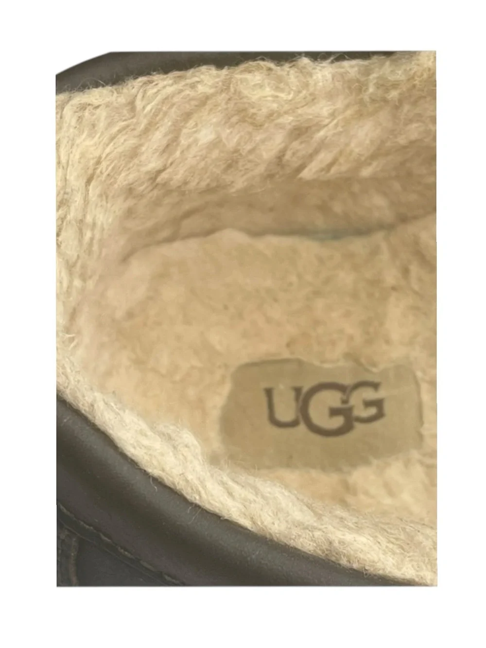 UGG 𖤐 Ascot Fur Lined Leather Moc Slipper Loafer 𖤐 Black Brown 𖤐 12 45 𖤐 Men’s